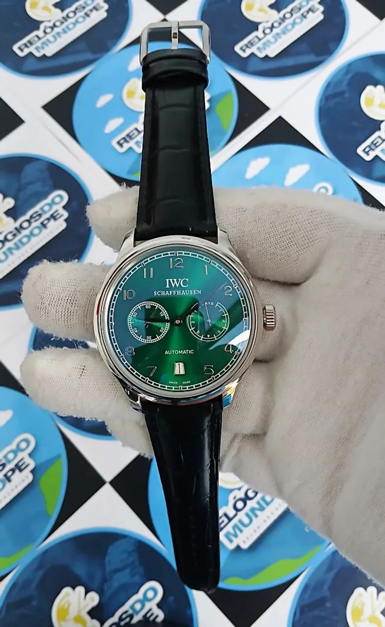 RELOGIO IWC SCHAFFHAUSEN AUTOMÁTICO FUNDO VERDE - Foto 4