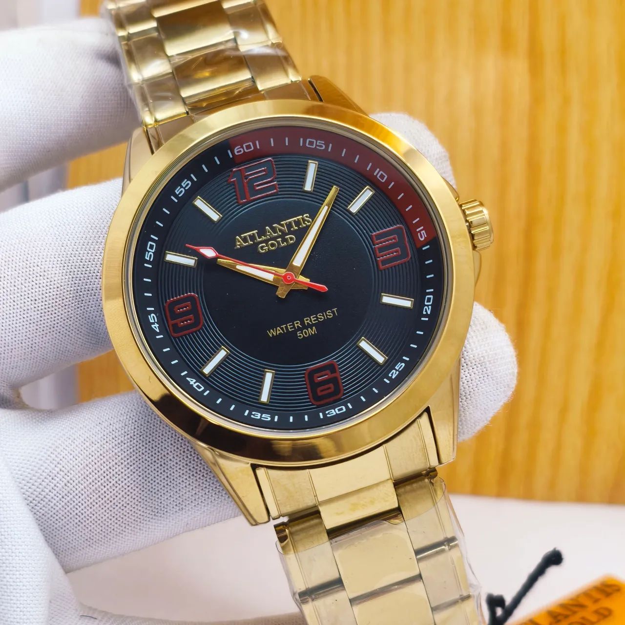 Relógio masculino ATLANTIS original prova d'água luxo - Foto 4