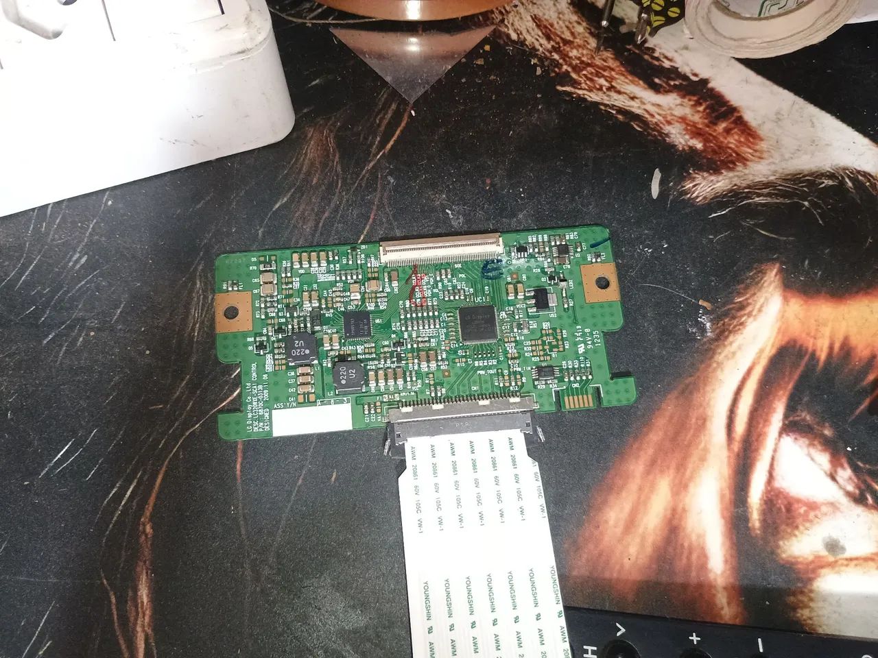 Placa principal e fonte Tv LG-32LK330 vai completa como na foto,leia descrição... - Foto 5