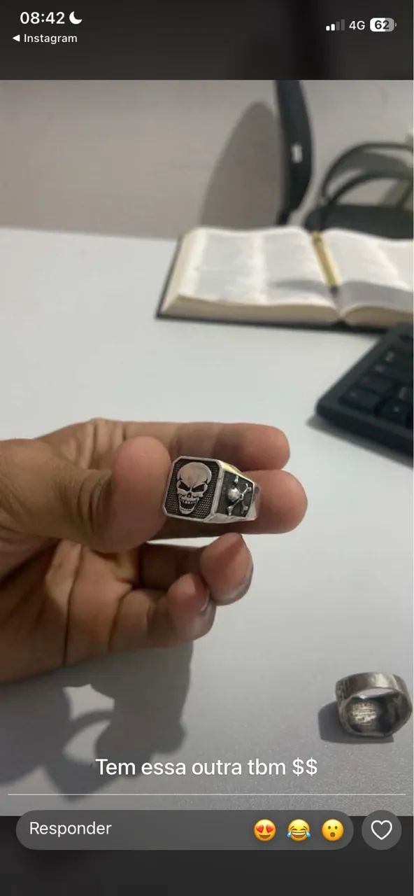 Dedeira de prata pura - São Jorge / Oakley  - Foto 2