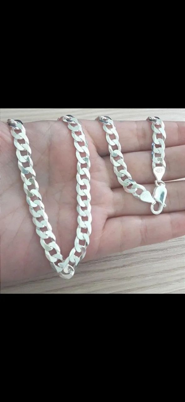 Conjunto corrente e pulseira prata 925