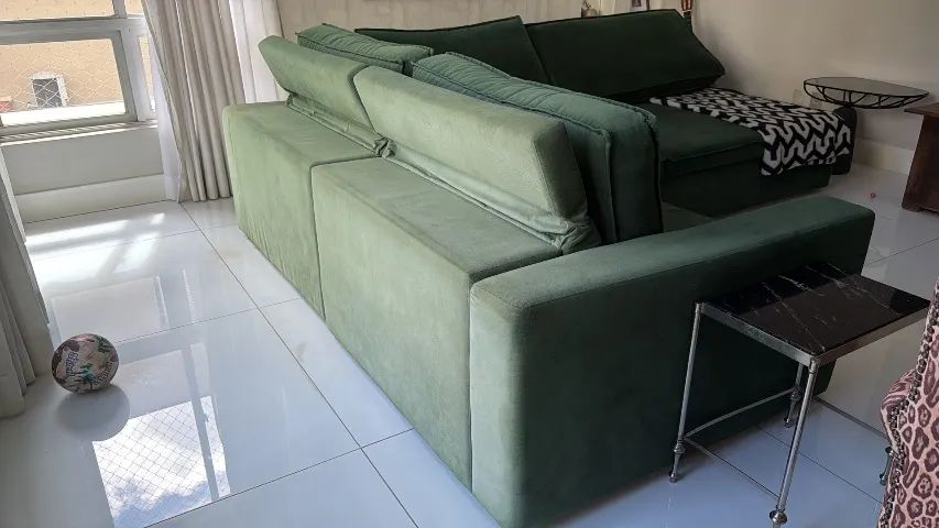 Sofá Líder em veludo verde  - Foto 4