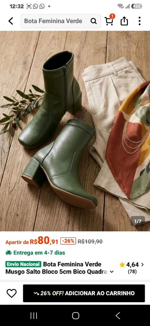 Bota nova, cano curto - Foto 2
