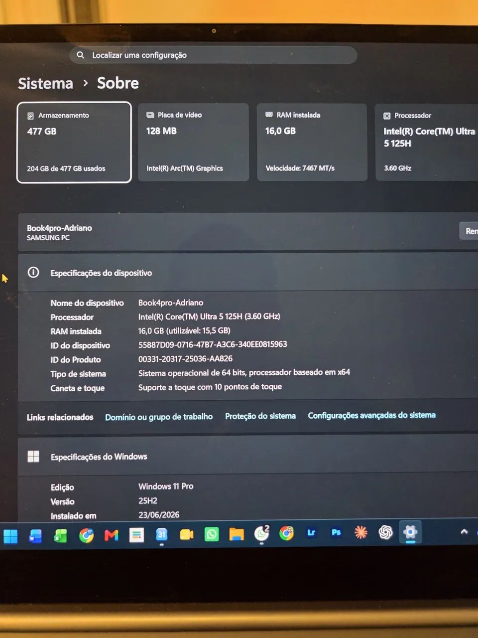Samsung galaxy Book 4 pro NOVO - Foto 3
