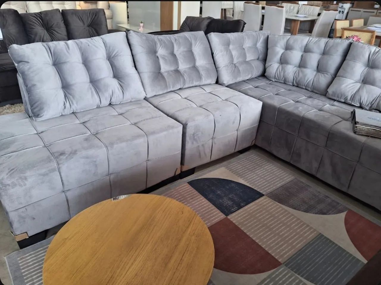 Sofá luxuoso 2.75x2.10 cinza