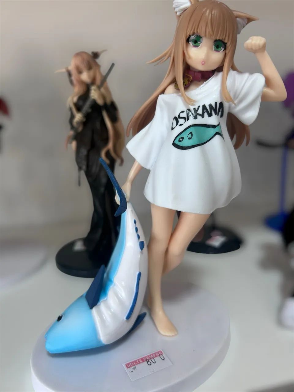 Action Figures Bonito Vestido De Resina Neko Girl De 7,09 Polegadas Com Est