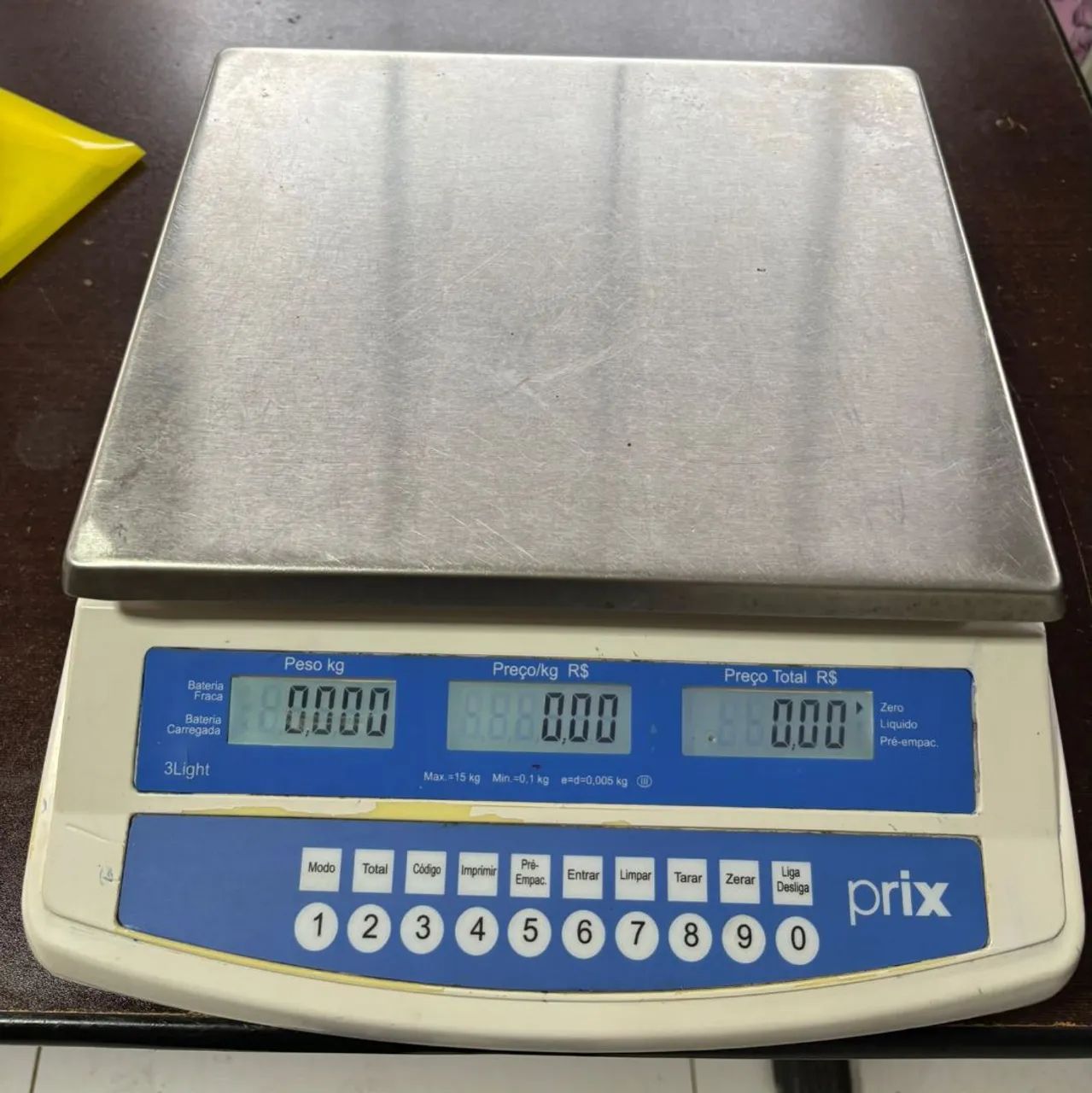 Balança Toledo Prix 3 Light cap.15 kg com bateria 