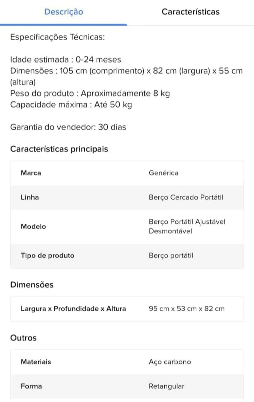 VENDO BERÇO PORTÁTIL NA CAIXA - NOVO  - Foto 3