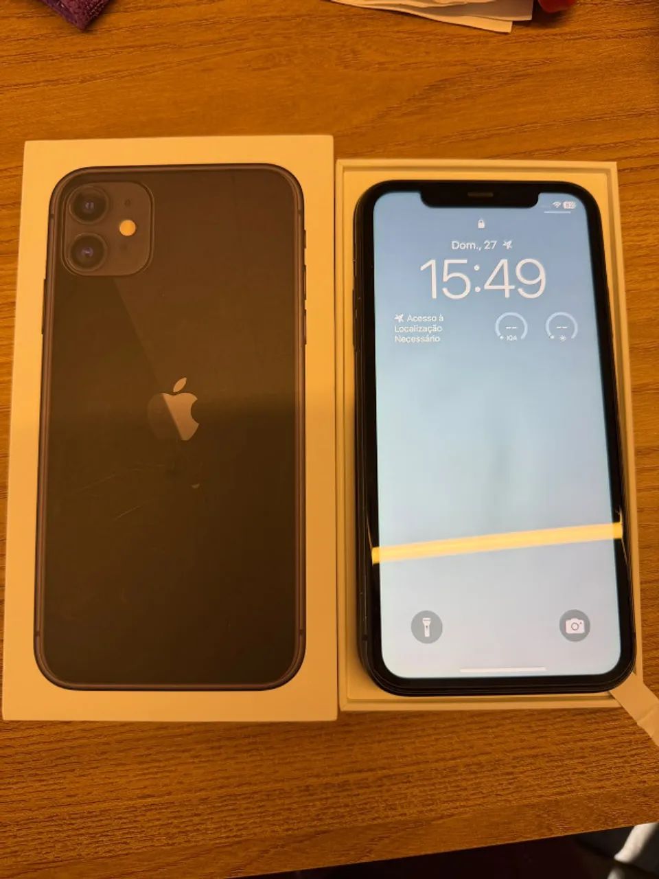 Iphone 11 - preto - 64 Gb - original - com caixa - Foto 3