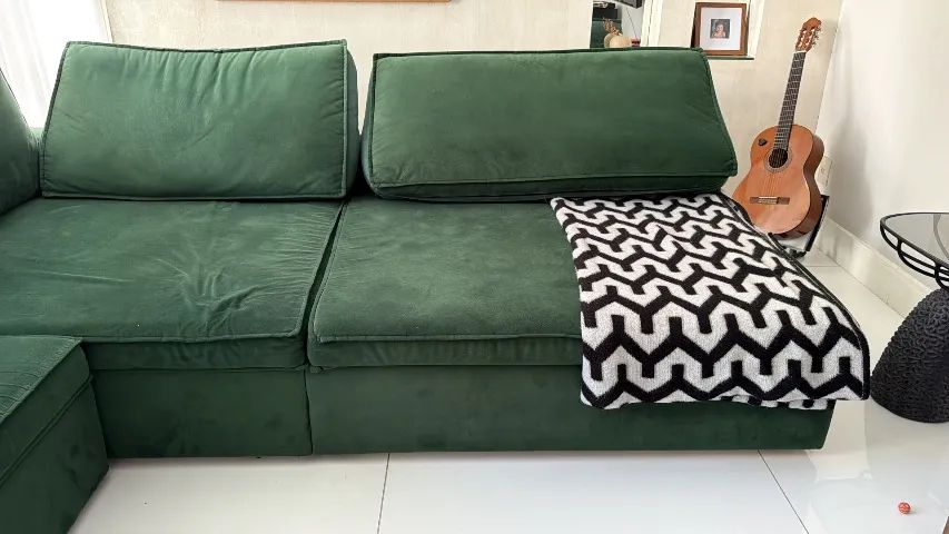 Sofá Líder em veludo verde  - Foto 3