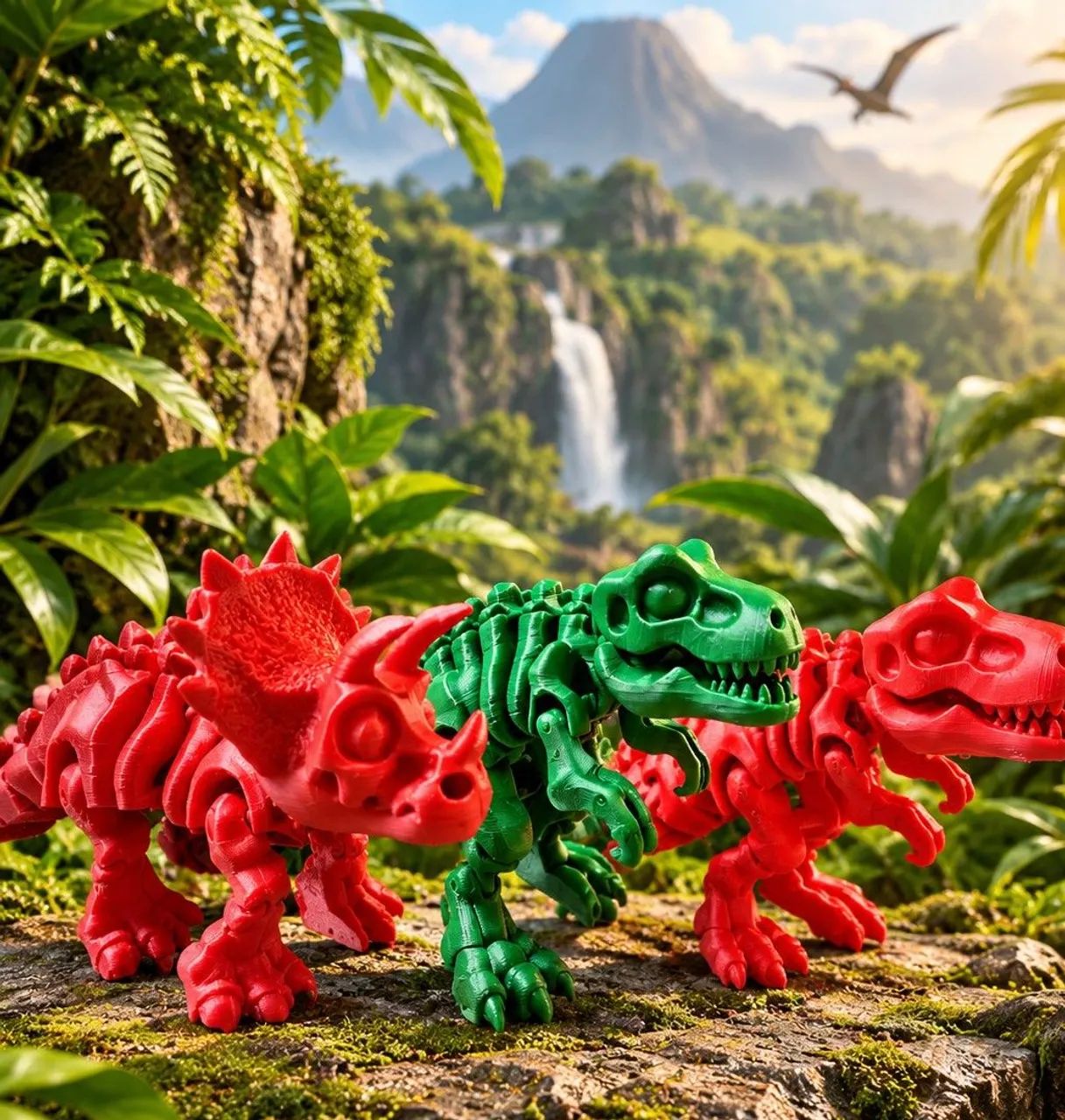 Dinossauro articulado 3d 