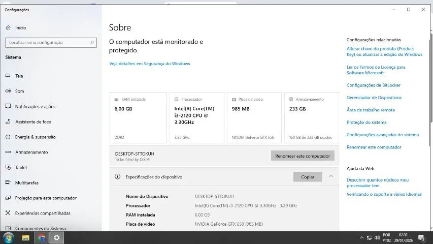 PC GAMER I3 2120 3.30GHZ, 6GB, SSD 250 GB, GTX 650 TI - Foto 2