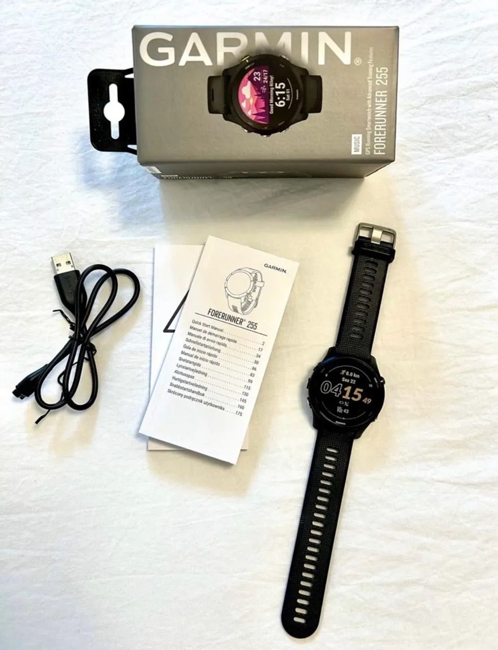Garmin forerunner 255 music preto