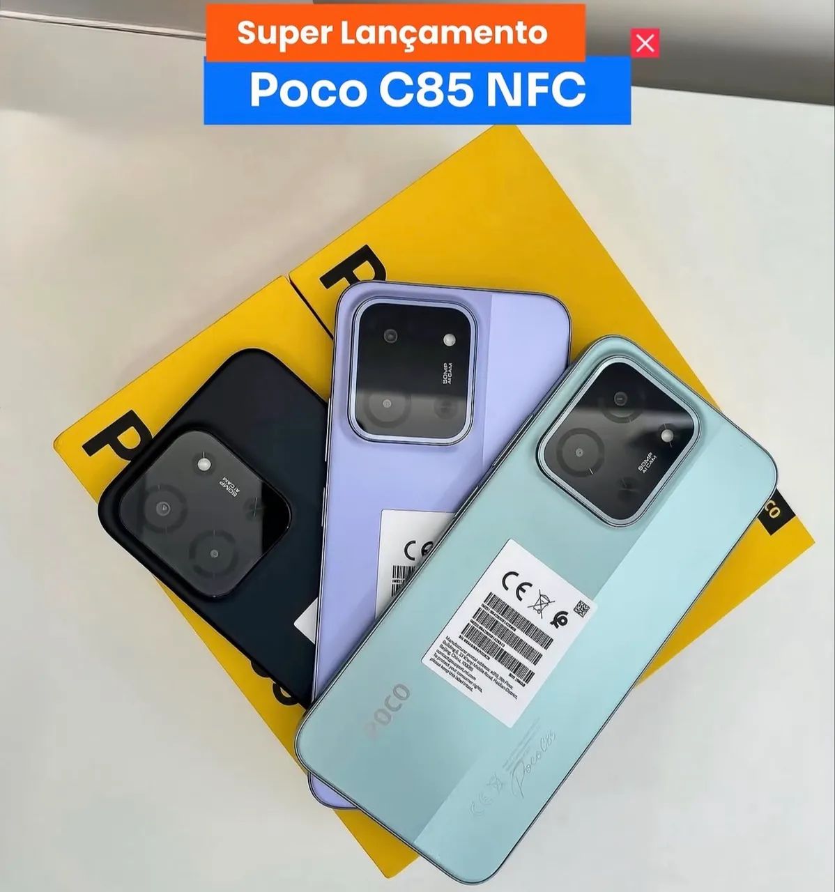 Xiaomi Poco c85 4G NFC 08/256- Roxo Verde Preto + Entrega Grátis