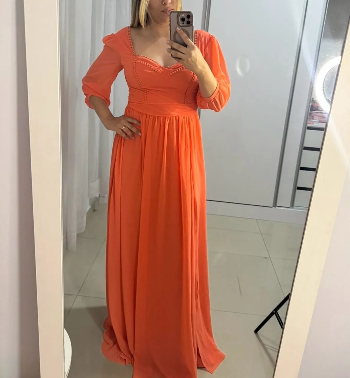 Vestido Laranja/ Coral