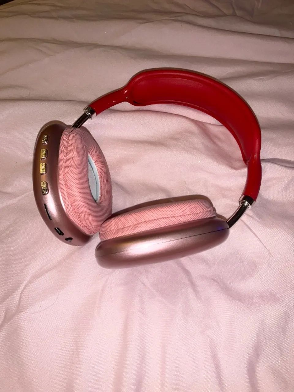 Fone de ouvido Bluetooth rosa - Foto 5