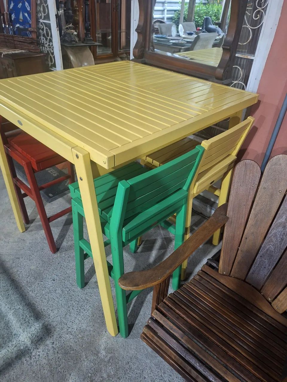 Mesa alta (Bistro) com 4 banquetes. - Foto 3