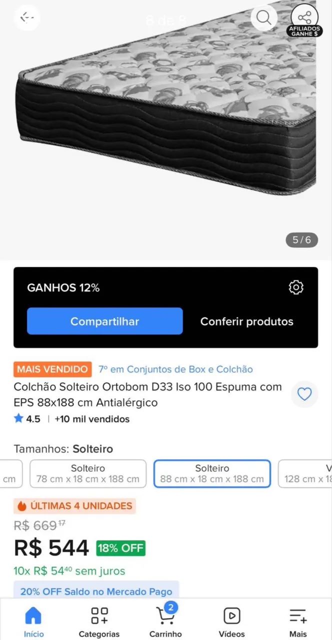 Cama + Colchão  - Foto 5