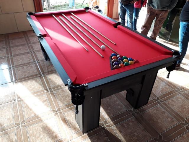 Mesa de Bilhar Tecido Vermelho Cor Dakar Modelo DRT4361 - Foto 3