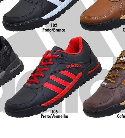 tenis vermelho e preto adidas