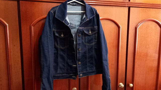 jaqueta jeans com strech