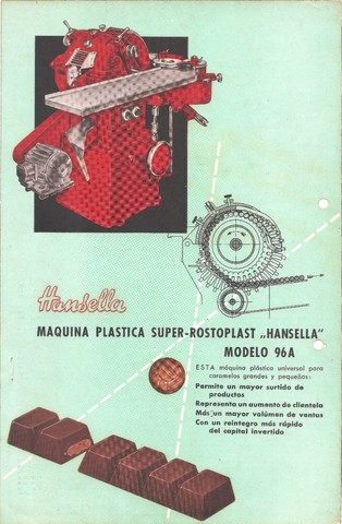 Máquina p/balas, Hansella, Super Rostoplast 96A, no estado. - Foto 6
