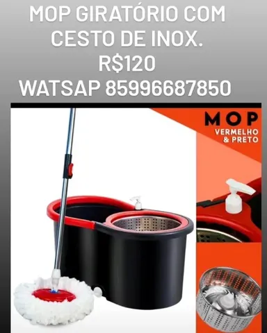 Balde Perfect Mop Pro 360° Giratório Limpeza Geral Esfregão 12l