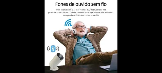 Promoçâo Projetor de Imagem HD, Netflix, YouTube, Android 11 - Foto 2