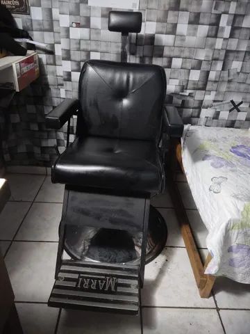 Cadeira de Barbeiro Reclinável Milão Taça Cromada Marri - Cosmobel Móveis