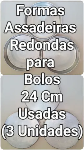 Formas Assadeiras De Bolo Com Furo Redonda 20cm 24cm 30cm 3 Tamanhos