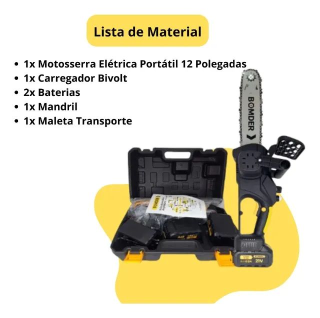 MOTOSSERRA ELÉTRICA DE 12 POLEGADAS-BOM-9104 - Foto 2