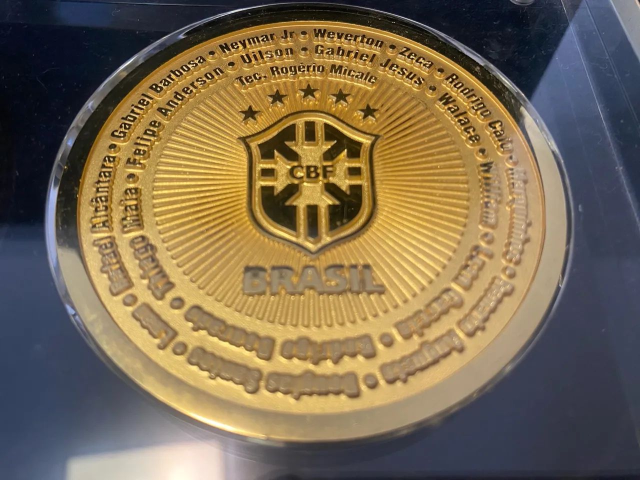 Medalha Comemorativa Rio 2016 Ouro Olímpico Neymar  - Foto 5