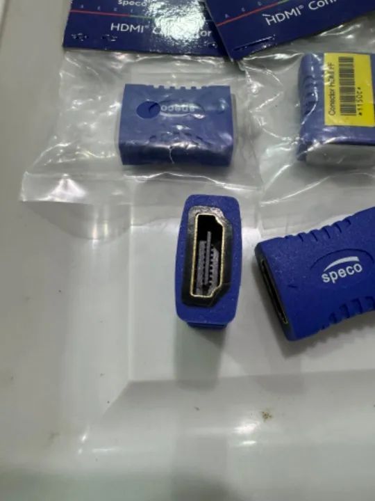 Kit com6 adaptadores HDMI para HDMI emendas Gold  fêmea  x fêmea - Foto 2