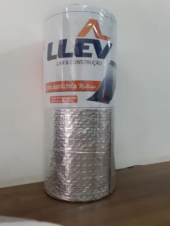 Manta Asfáltica 90cm x 10m Auto Adesiva Aluminizada Laje Telhado