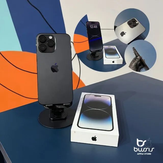 IPhone 14 Pro Max Preto 128Gb Saúde de bateria 87% | Loja Física