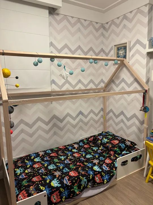 Cama Montessoriana Liv Branco Freijó - Matic- Usada - Foto 4