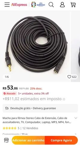 Cabo extensor p/fone ouvido - Foto 2