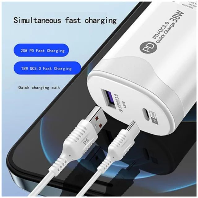 Produto Novo Carregador de Celular 38W com cabo USB tipo-C - Foto 2