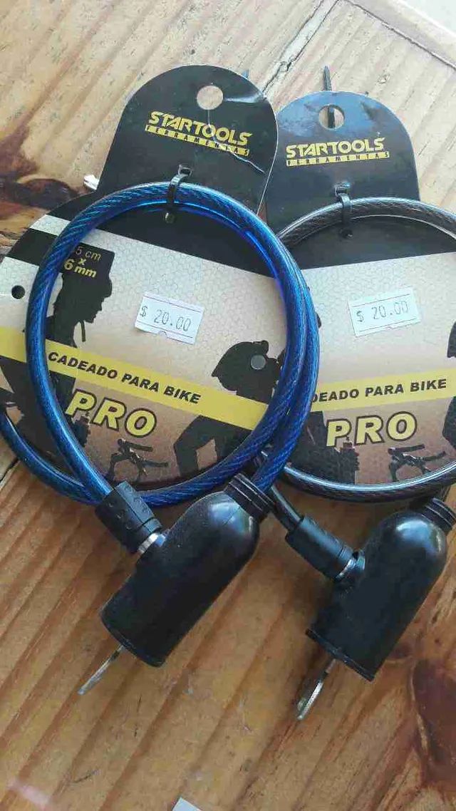 Cadeado com 2 Chaves para bike pro 65CM X 6MM  STARTOOLS e MONALIZA - Foto 2