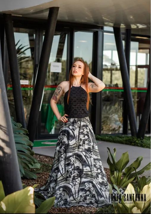Vestido longo social para festa