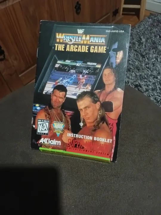Wf Wrestemania Arcade Manual Usa Original Snes
