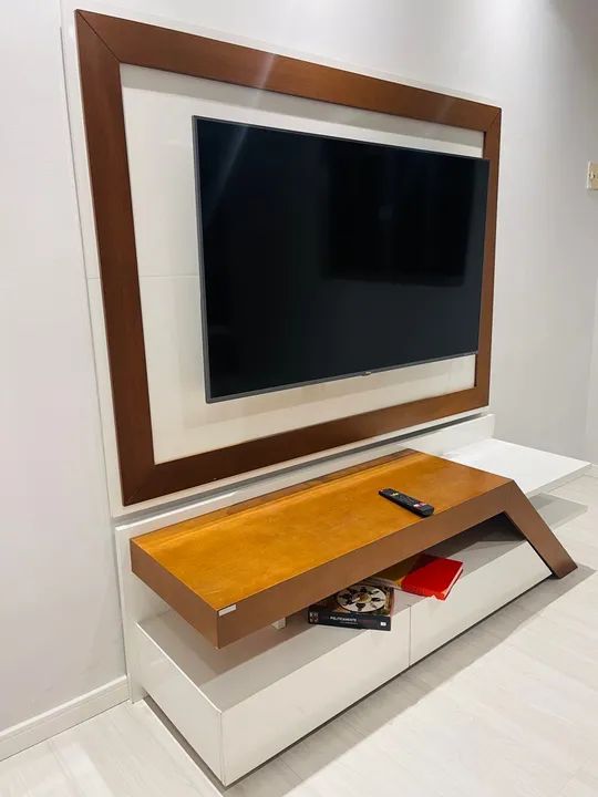 Rack + Painel Madeira Maciça  - Foto 3
