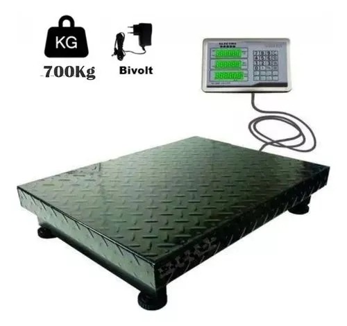 Balança digital pesa até 700kg com bateria Recarregável 