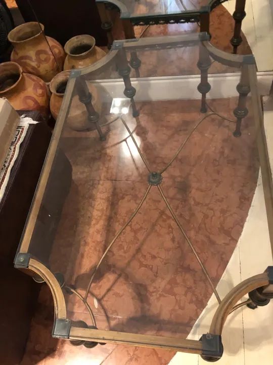 Iron table with glass top64573992272385121