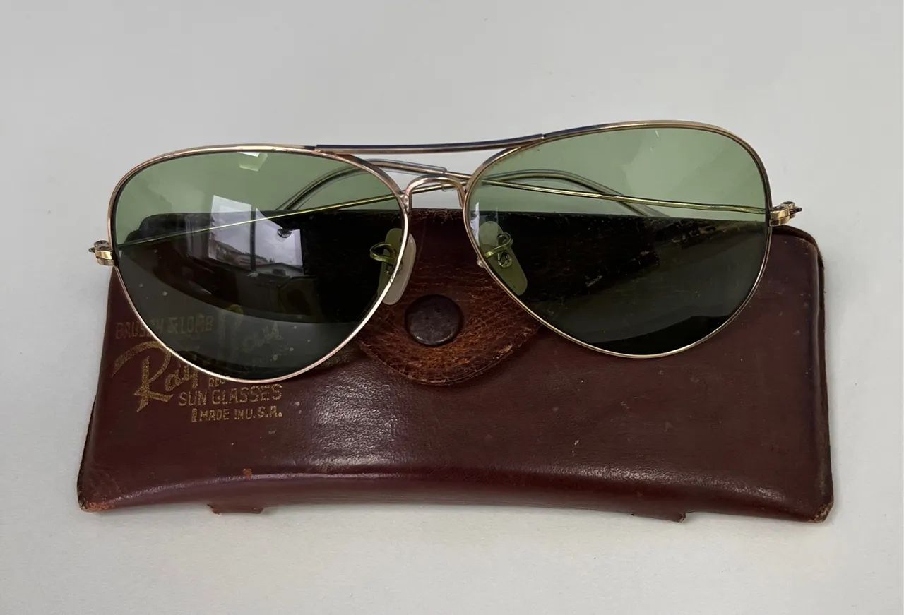 Ray-Ban aviador Original década de 30 ouro 14k - Foto 5