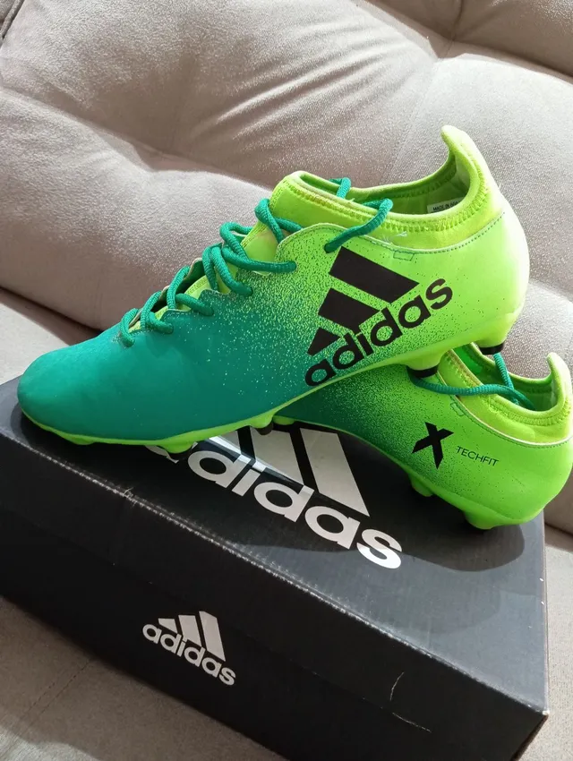 Chuteira adidas x verde hot sale limão