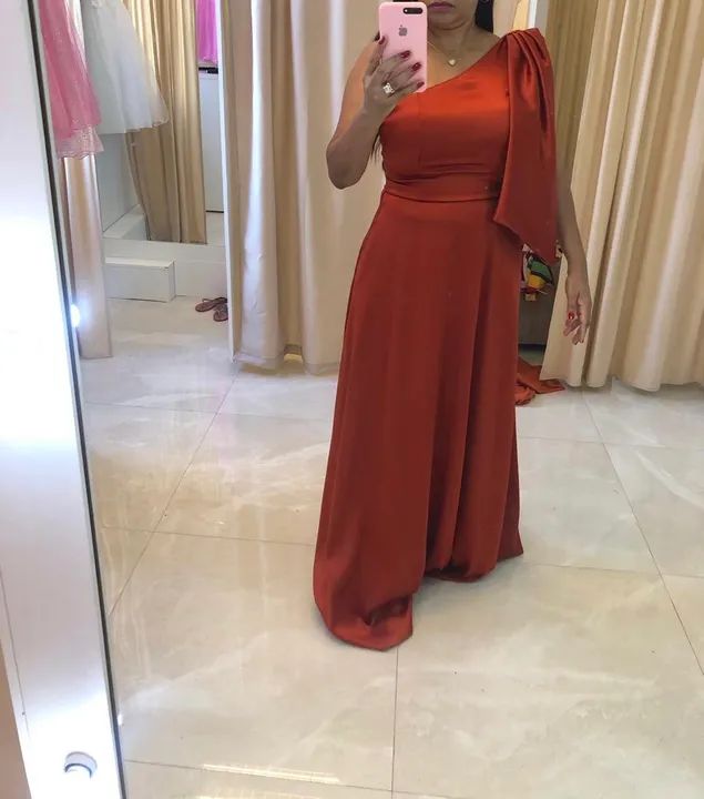 Vestido de festa Terracota