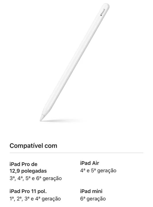 Apple Pencil (2nd Gen) para iPad Mini, iPad Air e iPad Pro - Nova e Lacrada - Foto 4