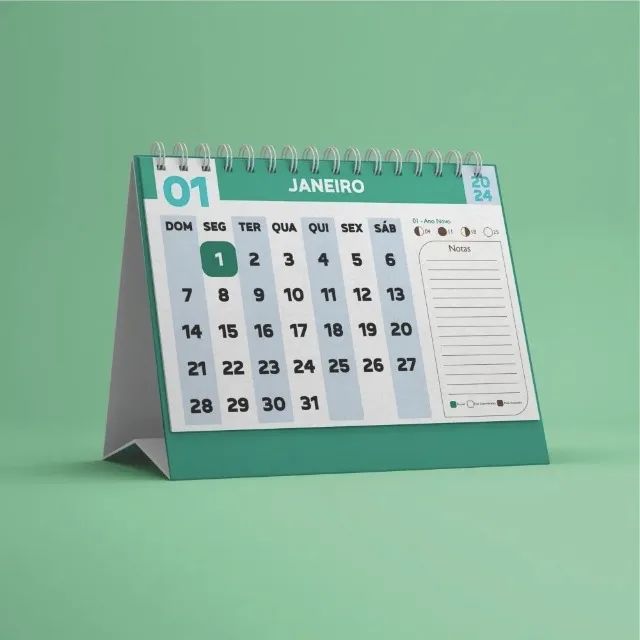 Calendário de mesa personalizado com sua logomarca