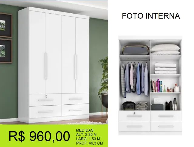 Roupeiro - entrega imediata 